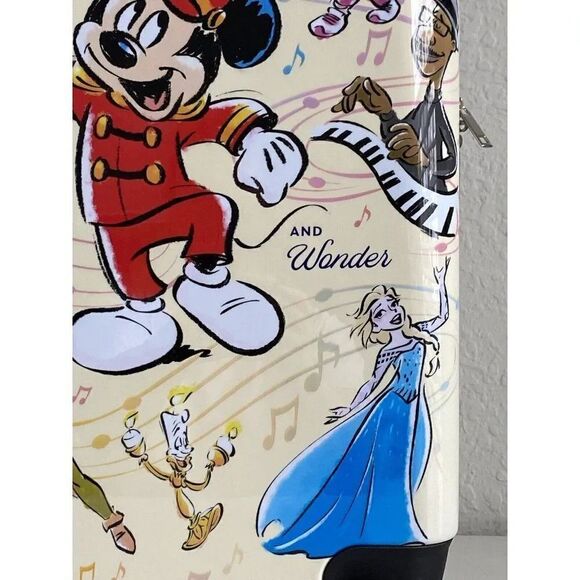 Bioworld Disney 100 Years Of Music And Wonder 20” Carry On Spinner Suitcase NEW - Picture 6 of 16
